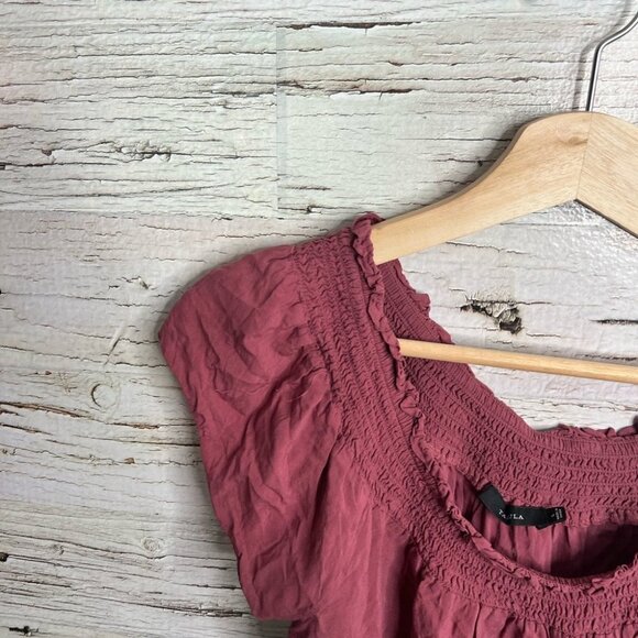 Aritzia purple off the shoulder  pink top talula size large blouse - Picture 3 of 10